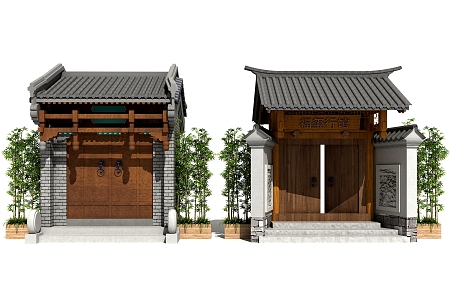 Chinese entrance 3d model