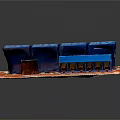 Electronic Relay Module Red Circuit Board With Blue Relays And Terminals