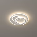 Modern Minimalist LED Flush Mount Ceiling Light With Illuminated Frame And Dot Pattern