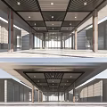 Modern Entrance Gate Design With Glass Doors And Metal Frame Structure