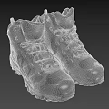 Black High Top Outdoor Hiking Shoes With Durable Traction Sole And Laces