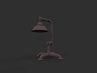Industrial Style Irregular Shaped Chandelier With Metal Pipe Structure And Bell Shade 3d model