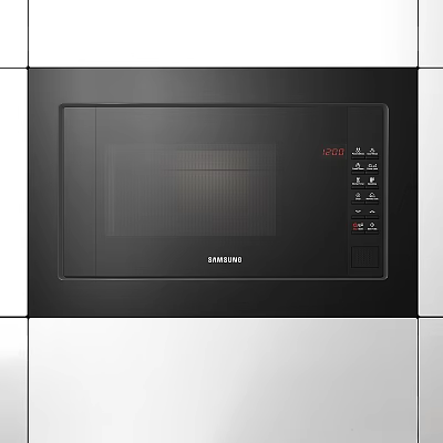 Samsung Microwave Oven Modern Kitchen Appliance With Black Finish And Digital Display Control Panel 3d model