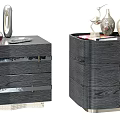 Elegant Modern Bedside Tables With Drawers And Decorative Metal Accents