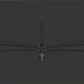 Futuristic Aircraft Design with Multiple Long Rotors and Aerodynamic Fuselage Structure