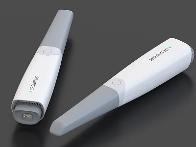 Swinging CO Handheld Medical Devices With White Gray Design And LED Indicators 3d model
