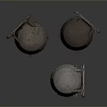 Rusty Metal Dome Shaped Industrial Parts With Mounting Brackets