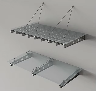 Modern Canopy Glass Canopy Outdoor Canopy 3d model
