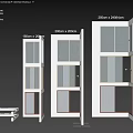 Various Colored Window Frames In Metal And Wooden Materials On