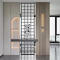 Modern partition porch partition 3d model