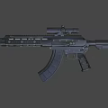 Modern Tactical Rifle With Scope Handguard Magazine And Ergonomic Design Features
