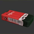 Red MAGA Eraser With Barcode And Brand Label On Packaging 3d model