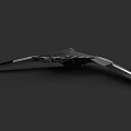 Futuristic Black Aircraft With Sleek Aerodynamic Design And Extended Wings