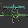 Tactical Rifles Design With Barrel Stock Magazine Handguard And Grip