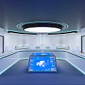 modern command center 3d model