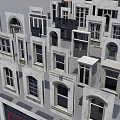 Casement Windows Featuring Various Styles Frame Designs And Glass Details 3d model