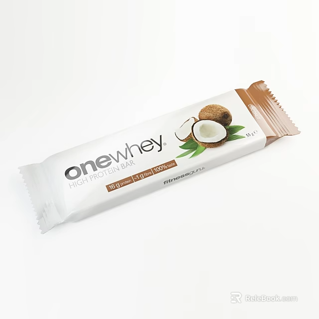 Onewhey High Protein Bar With Delicious Coconut Flavor And Nutritious Ingredients 3d model 