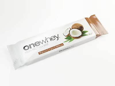 Onewhey High Protein Bar With Delicious Coconut Flavor And Nutritious Ingredients 3d model