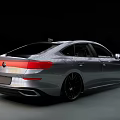 Silver Modern Sporty Sedan Car With Sleek Body Front Grille And Alloy Wheels