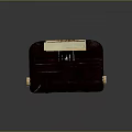 Vintage Retro Maroon Speaker Featuring Textured Surface Display Screen And Control Knobs