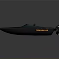 Sleek ThunderCat Speedboat In Blue Black With Streamlined Design And Seats