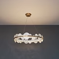 Elegant Round Crystal Chandelier With Golden Ceiling Mount And Decorative Design
