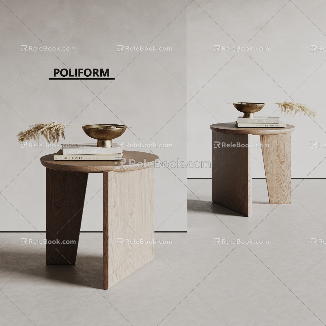 poliform side a few solid wood side a few round a few small tea table dry branch ornaments model