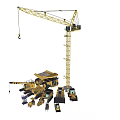 Industrial Construction Equipment Assortment Featuring Crane Dump Truck Excavator Loader And Machinery
