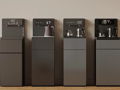 Modern Black Home Appliances With Digital Displays And Multiple Functions 3d model