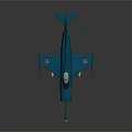 Blue Fighter Jet Model With Number 39 And Red Star Insignia On Dark Background