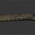 Natural Wooden Log Featuring Detailed Bark Texture And Smooth Cross Section Surface On Dark Background