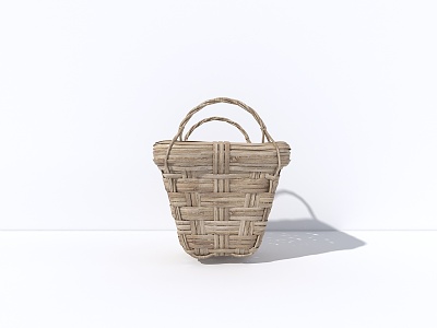 hand-woven basket 3d model