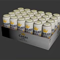 Captain Beer 24 Cans Packaged In White Carton With Yellow Logo On Cans