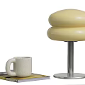 Nordic Table Lamp Cream Table Lamp Middle Ancient Table Lamp 3d model