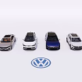 Volkswagen Car Lineup With Various Models In Different Colors Arranged In Row