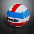 Franklin Volleyball Sports Equipment With Red White Blue Striped Pattern