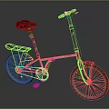 Modern Bicycle With White Frame Black Seat Rear Rack And Brown Tires