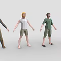 Multiple 3D Characters With Varied Outfits Hairstyles And Casual Poses