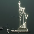 Creative Neon Lighting Combination With LED Statue of Liberty Design And 2024 New Style Decoration