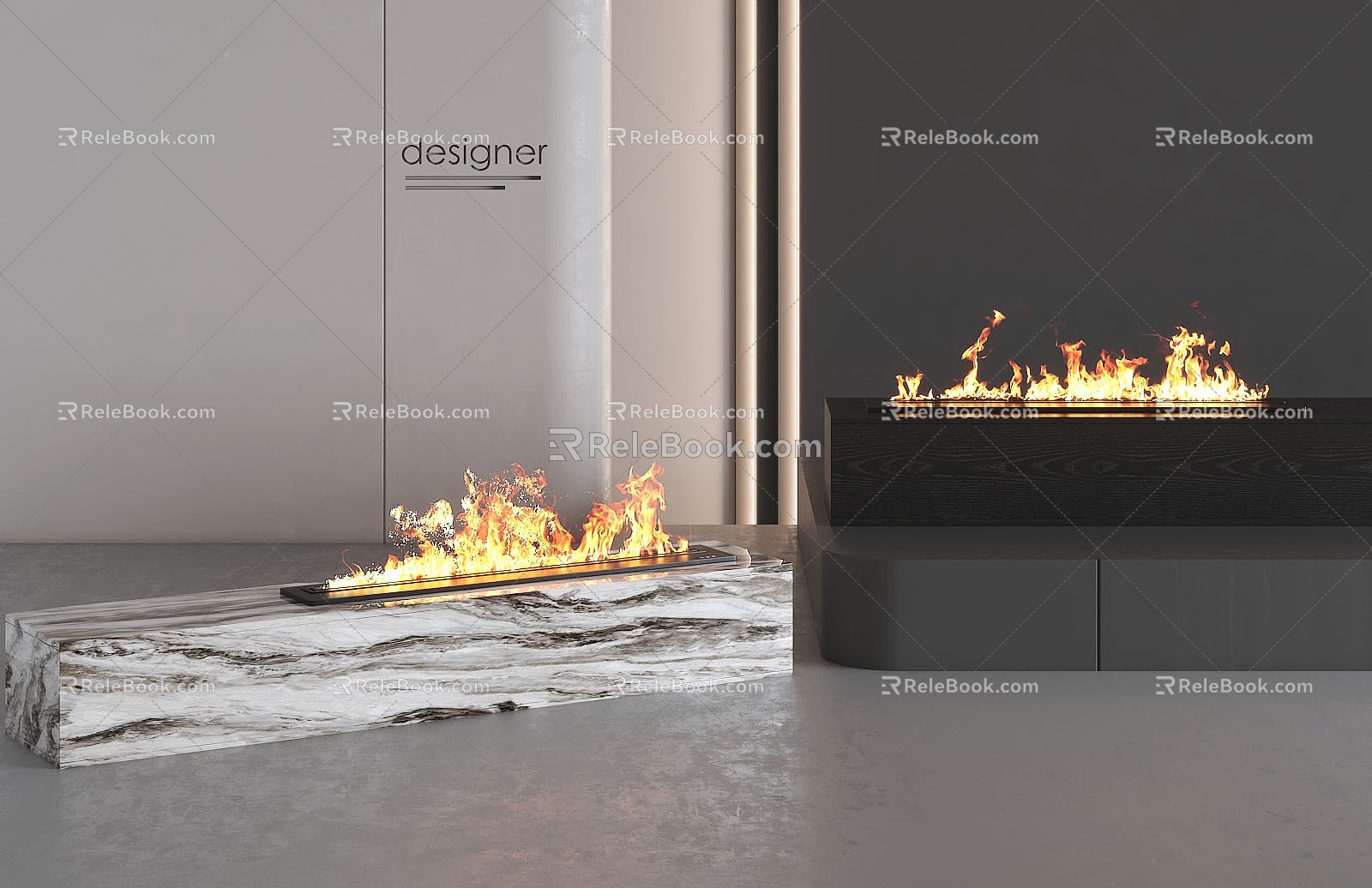 Fireplace Flame 3d model