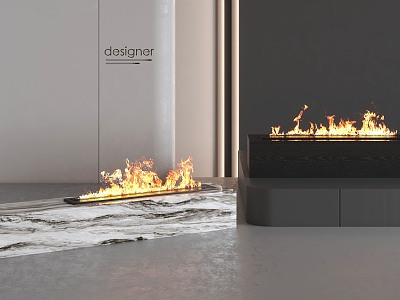 Fireplace Flame 3d model