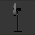 Floor Fan With Metal Grille Black Stand And Stable Base Design