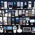 Modern all-in-one machine intelligent touch screen query machine intelligent robot teller machine interactive all-in-one machine automatic registration ticket withdrawal number teller machine 3d model