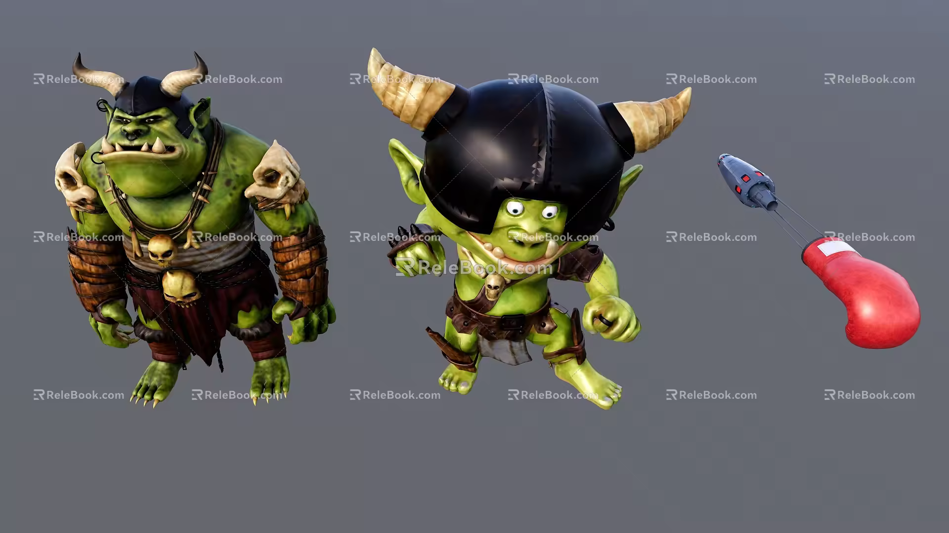 Modern game character small boxing with biochemical character 3d model