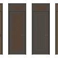 Modern Hinged Doors With Various Wooden Textures And Panel Designs For Interior 3d model