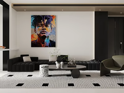 Light luxury restaurant sofa coffee table decoration shoe cabinet 3d model