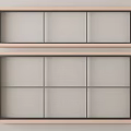 Casement Windows with Light Colored Frame and Grid Glass Panel Design