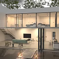 Modern Detached Villa With Large Glass Walls Open Layout And Indoor Outdoor Living Space
