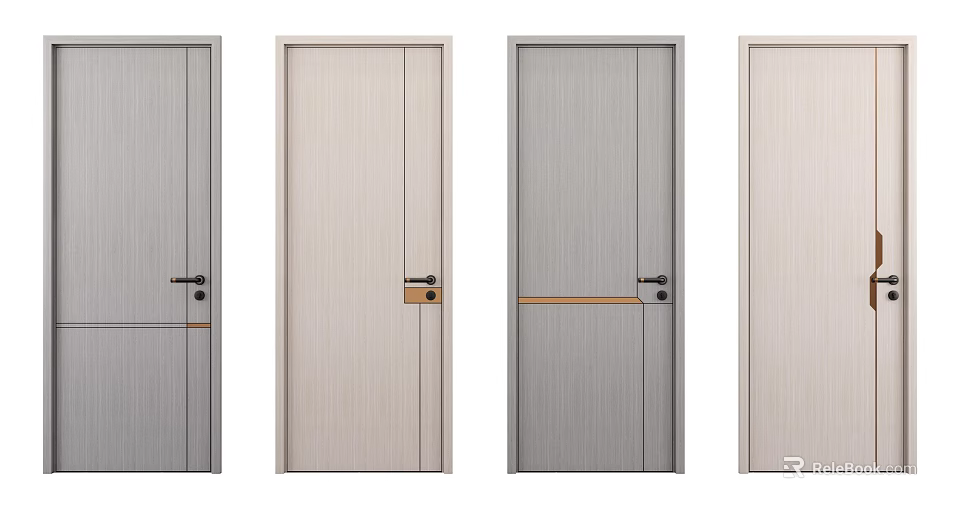 Modern Hinged Doors With Various Designs And Different Color Options For Interior 3d model