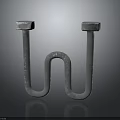 Heavy Duty Industrial Metal U Shaped Bolts Hardware Tools With Square Head Design